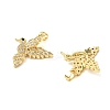 Brass Micro Pave Clear Cubic Zirconia Pendants KK-G533-07E-G-2