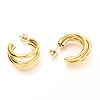 304 Stainless Steel Half Hoop Earrings EJEW-C501-18G-2