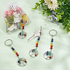 Flat Round with Tree of Life Brass Keychain KEYC-AB00077-4