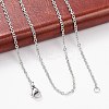 Tarnish Resistant 304 Stainless Steel Cable Chains for Necklace Making X-STAS-P045-05P-3