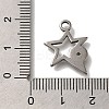 304 Stainless Steel Pendant Rhinestone Settings STAS-H223-01AS-01-3