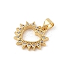 Brass Micro Pave Cubic Zirconia Pendants KK-R100-05G-2