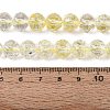 Crackle Transparent Glass Beads Strands GLAA-N063-10mm-08-2