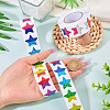 2Rolls Star Laser Adhesive Stickers DIY-TA0012-98-6