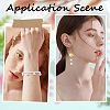 640Pcs 8 Colors Transparent Acrylic Bead Caps FACR-SC0001-03-4