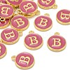 Golden Plated Alloy Enamel Charms X-ENAM-S118-08B-4