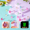 60Pcs Luminous Transparent Resin Pendants RESI-SZ0002-04-6