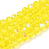 Electroplate Glass Beads Strands EGLA-A034-T1mm-L28-1