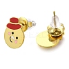 Ion Plating(IP) 304 Stainless Steel Enamel Stud Earrings EJEW-I316-04G-02-2