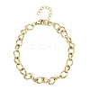 304 Stainless Steel Cuban Link Chains Bangles for Women BJEW-B150-08G-4