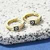 Brass Clear Cubic Zirconia Hoop Earrings EJEW-M047-07G-2