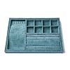 Removable Velvet Jewelry Organizer Display Trays for Earrings Necklaces Rings CON-R030-04C-1