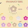 18Pcs 9 Colors Flower Food Grade Eco-Friendly Silicone Beads SIL-SZ0001-19-2