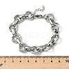 304 Stainless Steel Rolo Chain Bracelets for Women BJEW-S176-01P-A-5