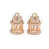 Rack Plating Brass Micro Pave Clear Cubic Zirconia Pendants LS-X-KK-T060-17-RS-4