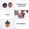 Spray Painted Wooden Acorn Box Jewelry Pendants LS-FIND-WH0143-46-5
