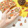 80Pcs 20 Styles Thanksgiving Day Theme Alloy Enamel Pendants ENAM-SC0006-85-4