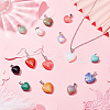25Pcs Heart Natural & Synthetic Gemstone Pendants PH-G-G755-01-5