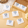 100Pcs Woven Web/Net with Feather Print Paper Jewelry Display Cards CDIS-TA0001-43-6