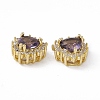 Rack Plating Brass Micro Pave Cubic Zirconia Beads KK-C007-12G-06-3