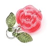 7Pcs 7 Colors Transparent Normal Glass Pendants PALLOY-JF04620-01-5