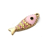 304 Stainless Steel Enamel Pendants STAS-I355-11G-04-2