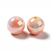UV Plating Opaque Rainbow Iridescent Acrylic Beads MACR-D063-01A-06-2