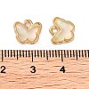Rack Plating Alloy Glass Charms FIND-Q099-07G-07-3