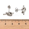 knot 304 Stainless Steel Stud Earrings EJEW-Z150-01P-4