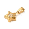 Ion Plating(IP) 304 Stainless Steel Pendants STAS-C103-07G-2