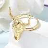 Brass Cuff Open Rings for Women RJEW-F216-04G-3