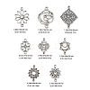 40Pcs 8 Styles Tibetan Style Alloy Links/Connectors TIBE-FP0001-18-6