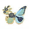 Rack Plating Alloy Enamel Big Pendants ENAM-N056-399D-G-1