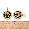 304 Stainless Steel & Enamel & ABS Imitation Pearl Pendants STAS-T072-87A-G-3