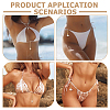 6Pcs 3 Styles Natural Pearl & Shell and Alloy Bikini Pendant Decoration HJEW-GA00063-4