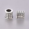 Antique Silver Tone Large Hole Tibetan Silver Column European Beads X-LFH10273Y-NF-2