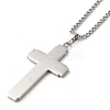 Non-Tarnish 201 Stainless Steel Pendant Necklaces NJEW-H015-08P-4