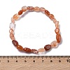 Natural Natural Red Quartz Beads Stretch Bracelets for Women BJEW-Z158-02B-02-5