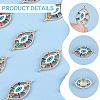 10Pcs Brass Colorful Cubic Zirconia Connector Charms FIND-HY0001-23-5