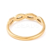 Infinity 304 Stainless Steel with Clear Cubic Zirconia Finger Ring for Women RJEW-C086-02-G-3