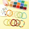 15 Strands 15 Colors Transparent Glass Beads Strands EGLA-FS0001-46-8