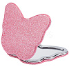 1Pc ABS & Glass Mirror Portable Makeup Folding Mirror AJEW-SP0001-60C-1