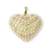 Brass Micro Pave Cubic Zirconia Pendants KK-P290-07B-G-1