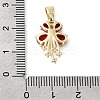 Brass Micro Pave Cubic Zirconia Pendants KK-C141-09G-4