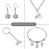 100Pcs 10 Styles Bicycle & Square & Balloon & Robot Tibetan Style Zinc Alloy Charms TIBEP-CJ0002-88-6