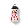3Pcs 3 Styles Handmade Lampwork Connector Charms PALLOY-JF02829-2