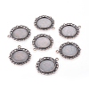 Zinc Alloy Pendant Settings for Cabochon & Rhinestone PALLOY-A15290-R-FF-1