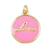 Brass Enamel Pendants KK-L251-02G-F05-1
