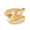 304 Stainless Steel Initial Pendants STAS-S186-12N-G-2