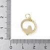 Brass Micro Pave Cubic Zirconia and Glass Pendants KK-F892-50G-4